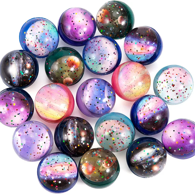 10 Uds. Sistema Solar planetas espacio temático favores de fiesta para niños bolas hinchables de goma 30MM Balle Rebondissante Kinder Spilzeug