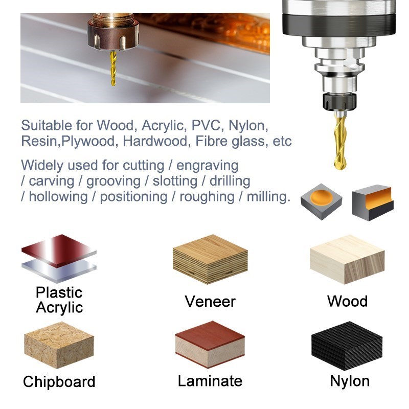 Концевая фреза XCAN с Оловянным покрытием, 175, 4, 6, 8, 10, 12 мм