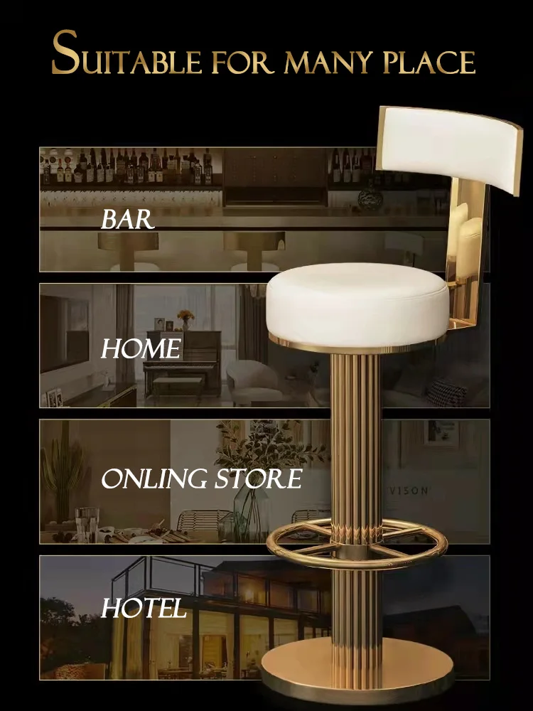 Ghế Quầy Bar Phản Chiều Cao Có Thể Điều Chỉnh Xoay Ghế Bar Hiện Đại Stainess Thép Không Gỉ Bếp Phân Ghế Ăn Bộ