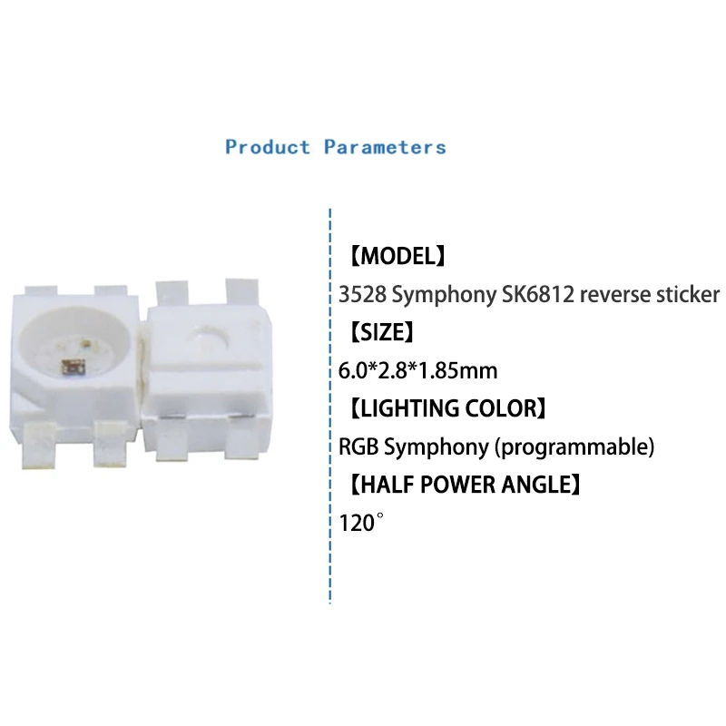 100 pièces SK6812 MINI-E RVB (similaire WS2812B) SK6812 3228 pixels SMD puce LED entièrement adressable document complet DC 5V