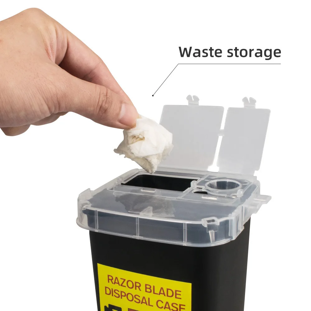 1L Pojemnik na odpady do tatuażu Pojemnik na artykuły medyczne Jednorazowe końcówki igieł Wiadra do recyklingu Narzędzie do mikrobladingu