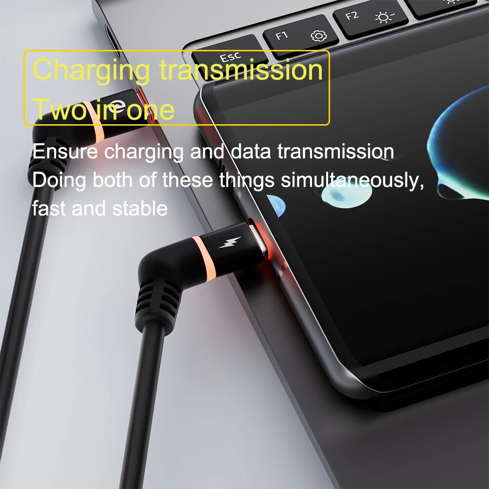 Cable de carga COMNEN USB A a tipo C tipo C a tipo c PD 60W QC 3,0 cable de carga rápida Iphone Android Huawei Samsung gamepad