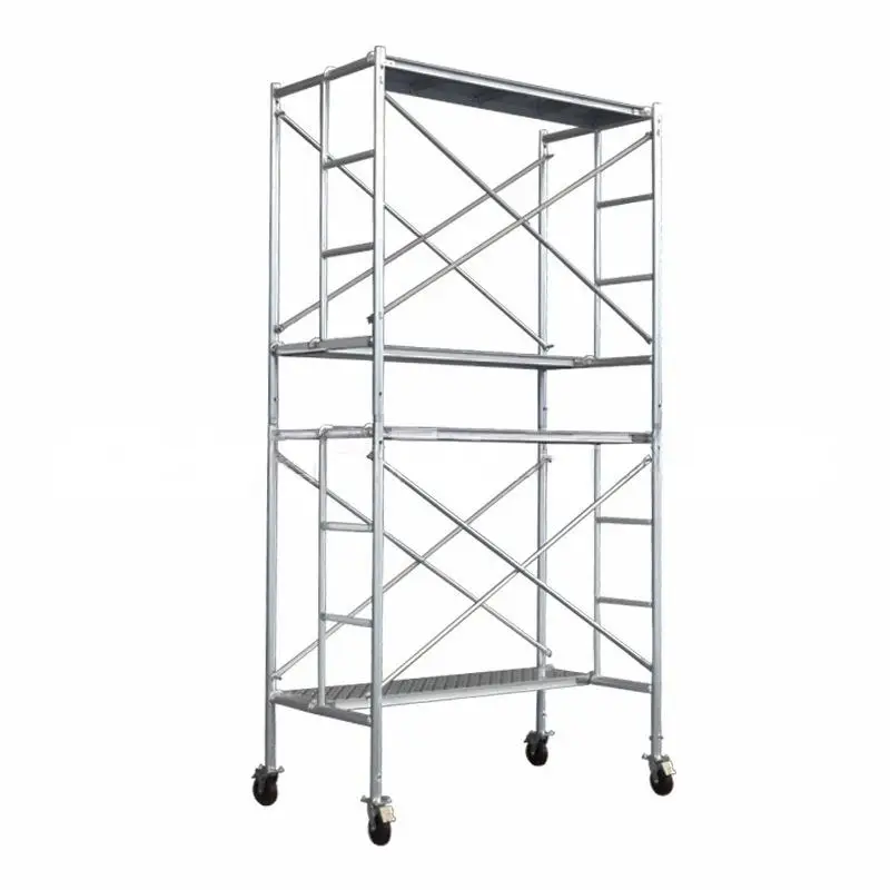 Costruzione di impalcature/bantiche incrociate in acciaio con struttura a h zincata per l'industria moderna con impalcature a scala portante
