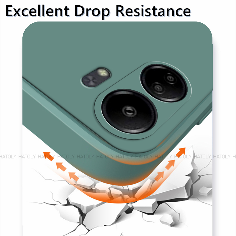 Para Xiaomi Redmi 13C funda de lujo Original TPU a prueba de golpes silicona líquida funda protectora trasera de teléfono para Xiaomi Redmi 13C