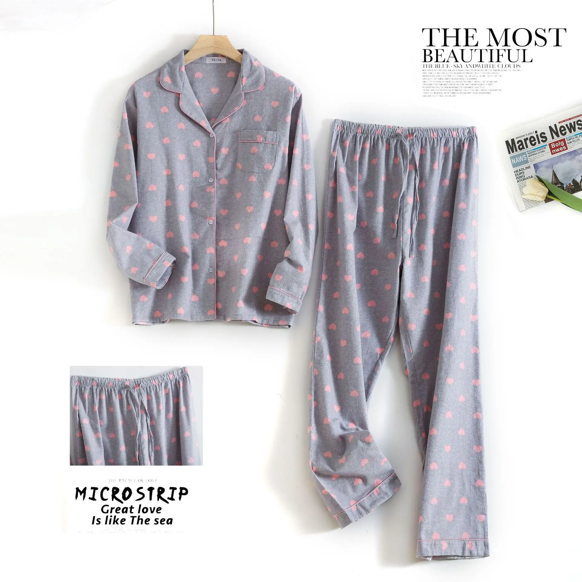 Multi cores S-3xl tamanhos pijamas de inverno feminino conjunto de flanela de algodão manga comprida calças compridas terno para roupas de dormir femininas