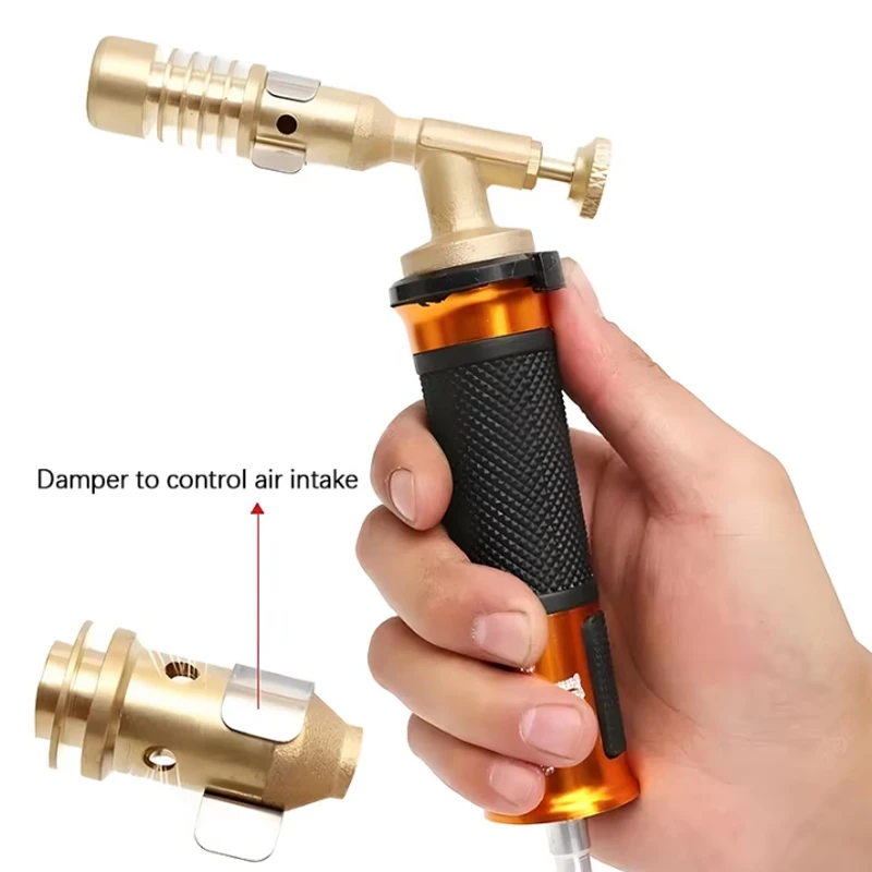 Flame Welding Torch Copper Aluminum Soldering Tool Liquefied Propane Gas Torch for Precious Metal Melting Gas Torch Blower