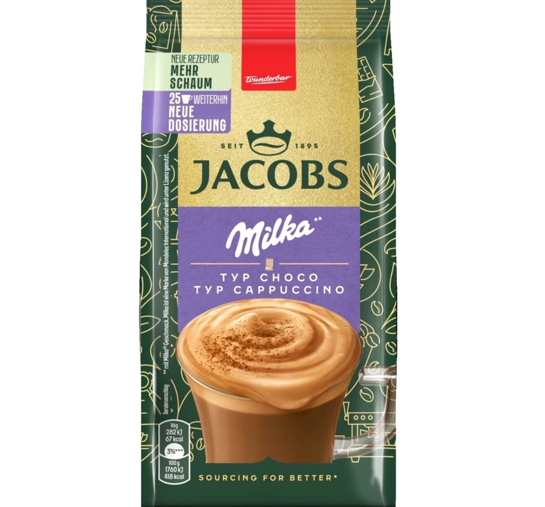 Schoko Milka 400g - Jacobs Cappuccino Instantkaffee