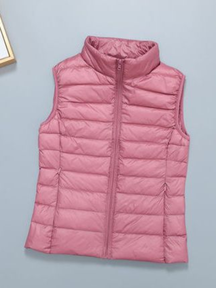 Ultra Light Slim Down Coat Women Autumn Stand Collar Thin Jacket Windproof Warm Waistcoat Sleeveless Portable Duck Down Vest