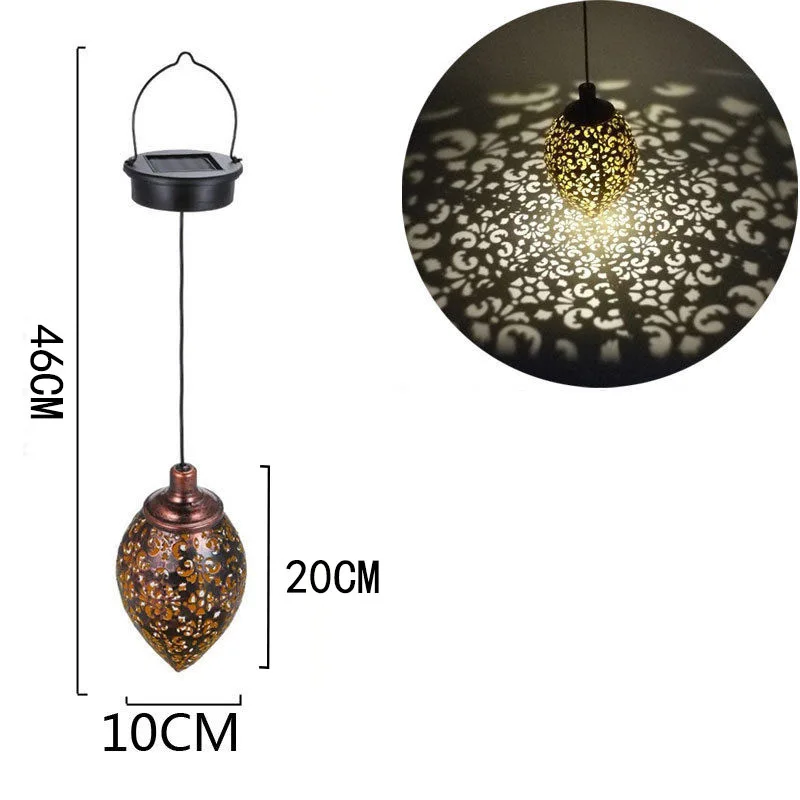 Luce di proiezione solare a forma di goccia d'acqua per esterni Scavata impermeabile per giardino, patio, scale, recinzione, strada, paesaggio, balcone