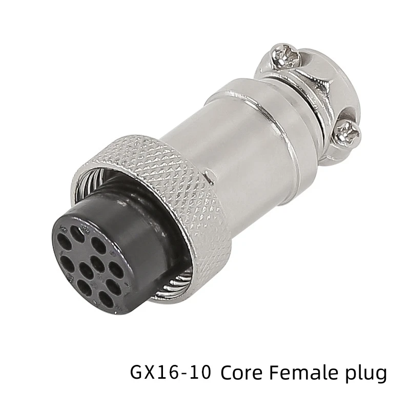Conector circular GX16 2P 3P 4P 5P 6P 7P 8P 9P 10 pines enchufe y tuerca hexagonal de aviación, contactos chapados en plata carcasa PPS