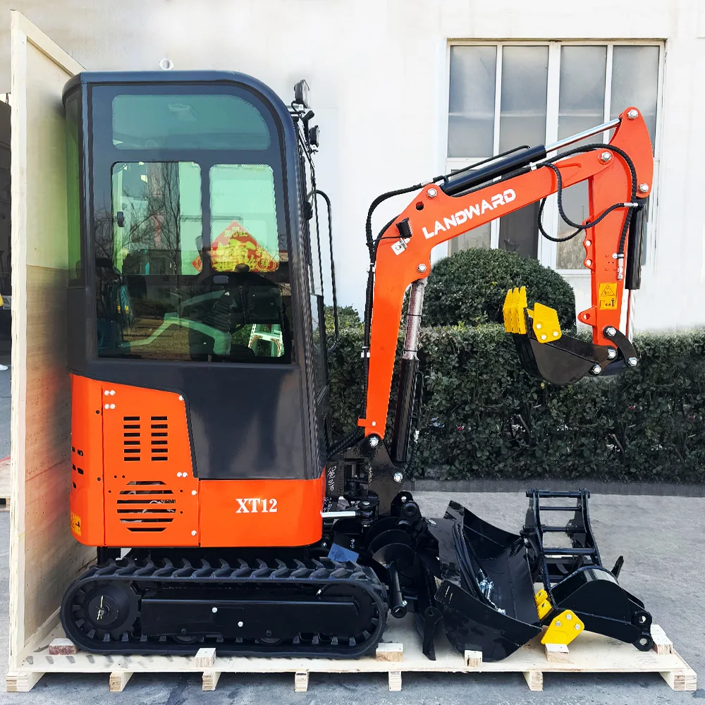 Excavadora de orugas hidráulica pequeña de alta calidad, venta de gabardina de granja de huerto de 1,2 toneladas, miniexcavadora de orugas personalizada de 1000 KG, venta al por mayor