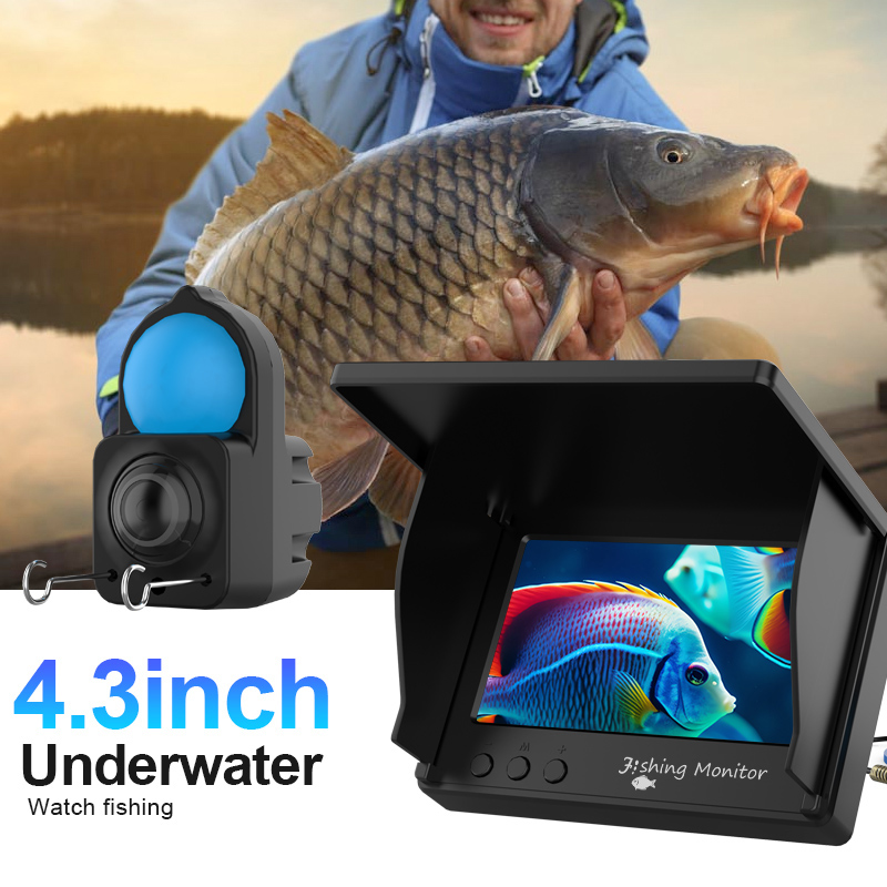 Onderwatercamera 1080p 4,3 inch lcd-endoscoopcamera Waterdicht 6 uur Uithoudingsvermogen Nachtzicht 15/30 m Voor IJS/Zee