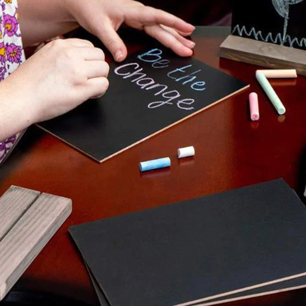 2PCS Mini Wooden Chalkboard Double Sided Message Board Small Memo Board Wedding Chalk Sign Menu Label For Coffee Table Home