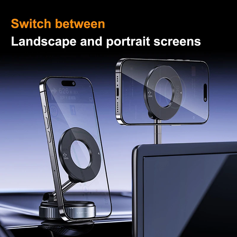 Xiaomi Vacuum Magnet Phone Bracket Multi-angles Adjustment Strong Magnetic Suck Design Foldable Car Holder For Navigation Stand