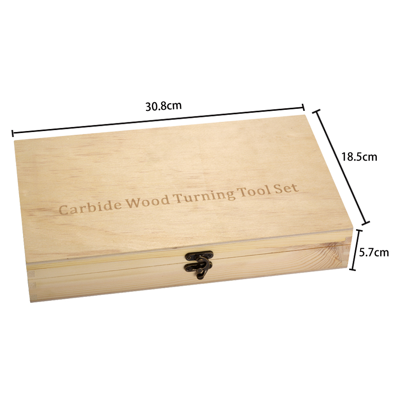 Set di utensili per tornitura del legno in metallo duro 6 in1 Kit di scalpelli per tornitura del legno con inserti da taglio e scatola per tornio accessori per utensili per la lavorazione del legno