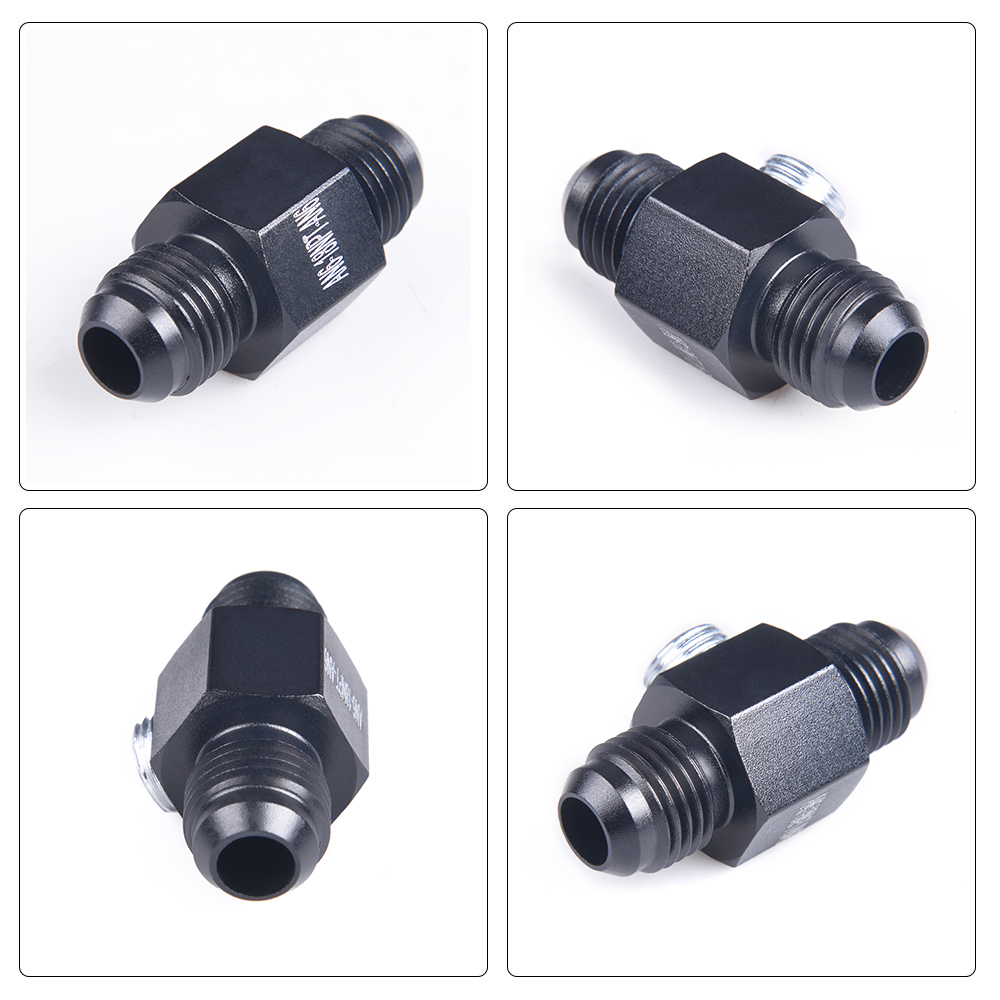 Adaptador recto de aluminio AN6 AN8 AN10 con puerto de calibre NPT de 1/8 ", adaptador macho a macho, unión acampanada, accesorio AN