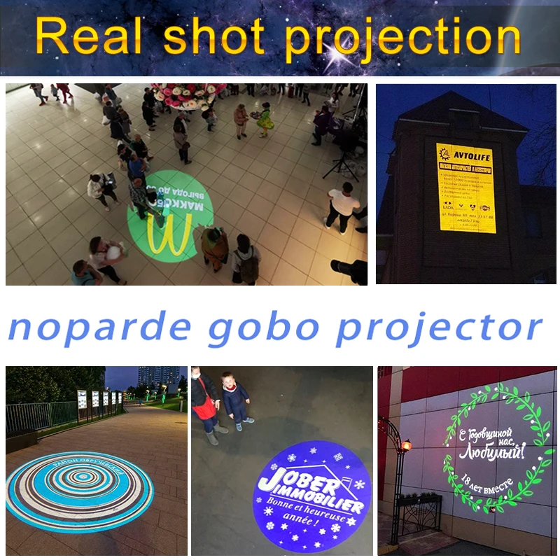Logo Projektor Wzór Szklany obiektyw Tekst reklamowy Obiektyw Gobo Dostosowane obiektywy do projektora znakowego