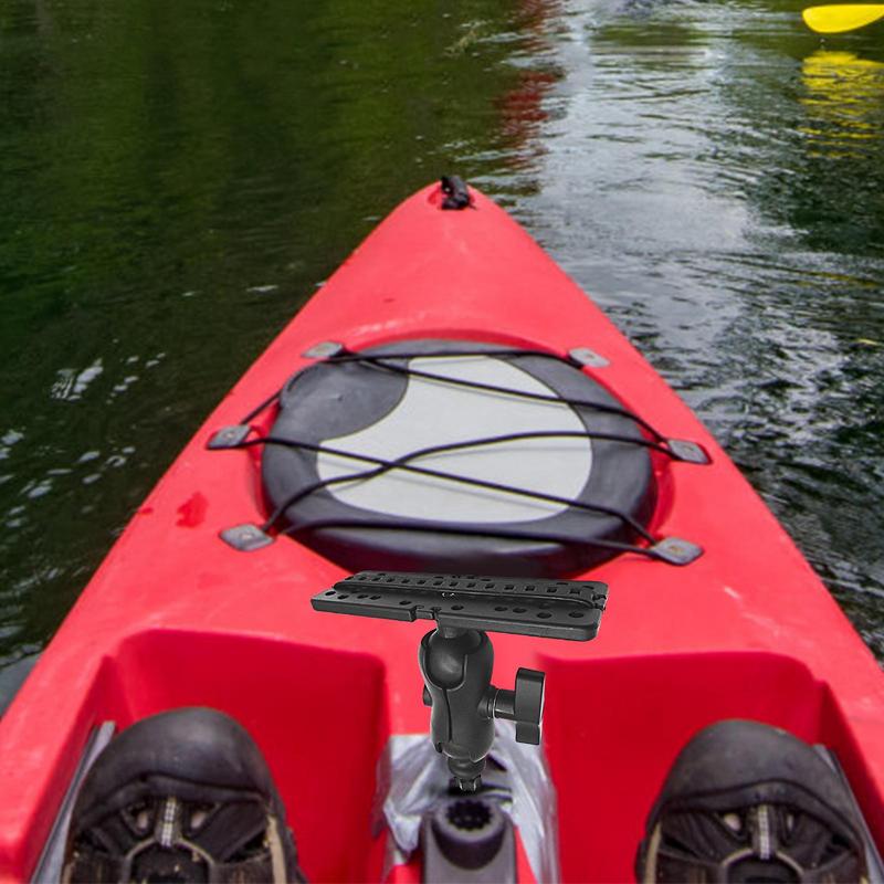 Placa de montaje para buscador de peces, placa de montaje Universal, Base de soporte para peces, placa de montaje giratoria Universal de 360 grados para barcos de Kayak