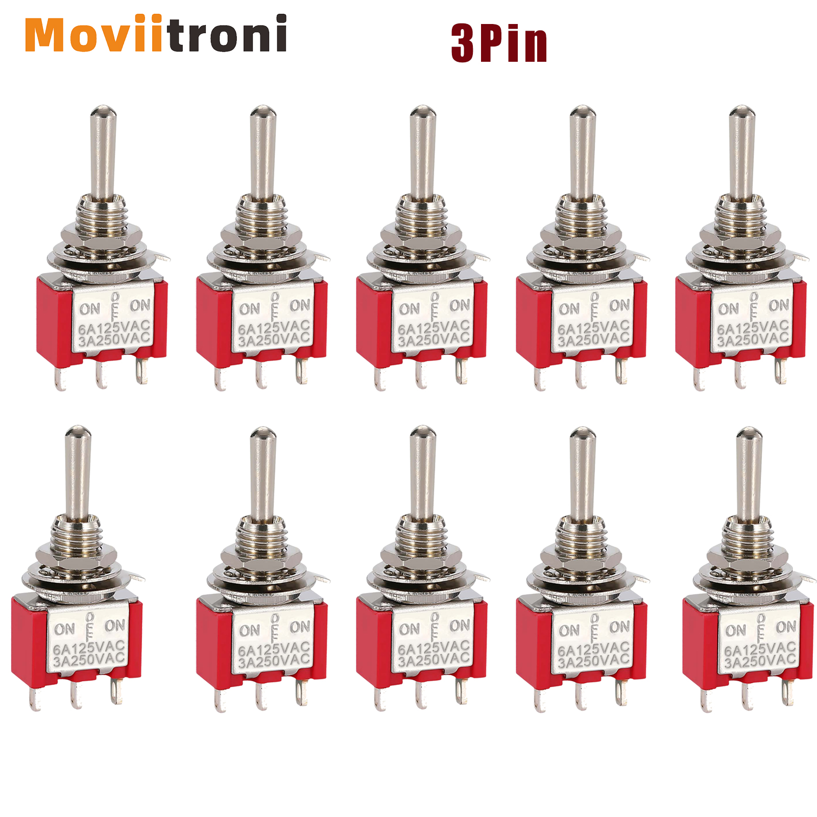 3/10 stücke 3Pin Miniatur Kippschalter SPDT Ein/Aus/auf Mini Schalter MTS-102 MTS-123 Für Auto Dash Dashboard elektronische Ausrüstung
