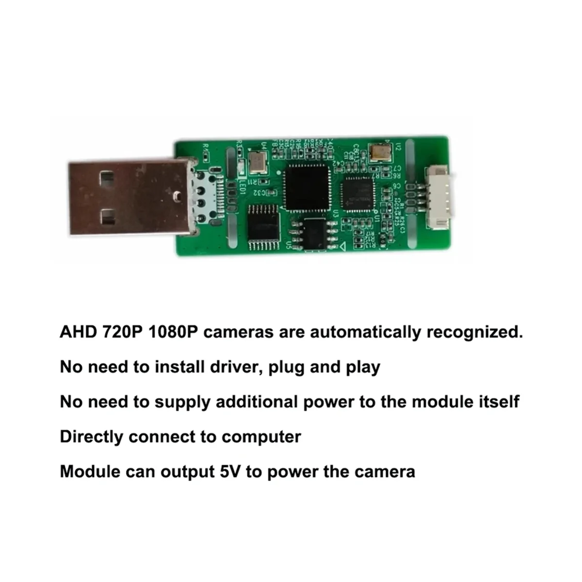 Модуль сцепления от AHD до USB Аналоговый сигнал к цифровой USB-камер Модуль AHD-Type-C Бесплатный диск UVC для Android (A)-AB01