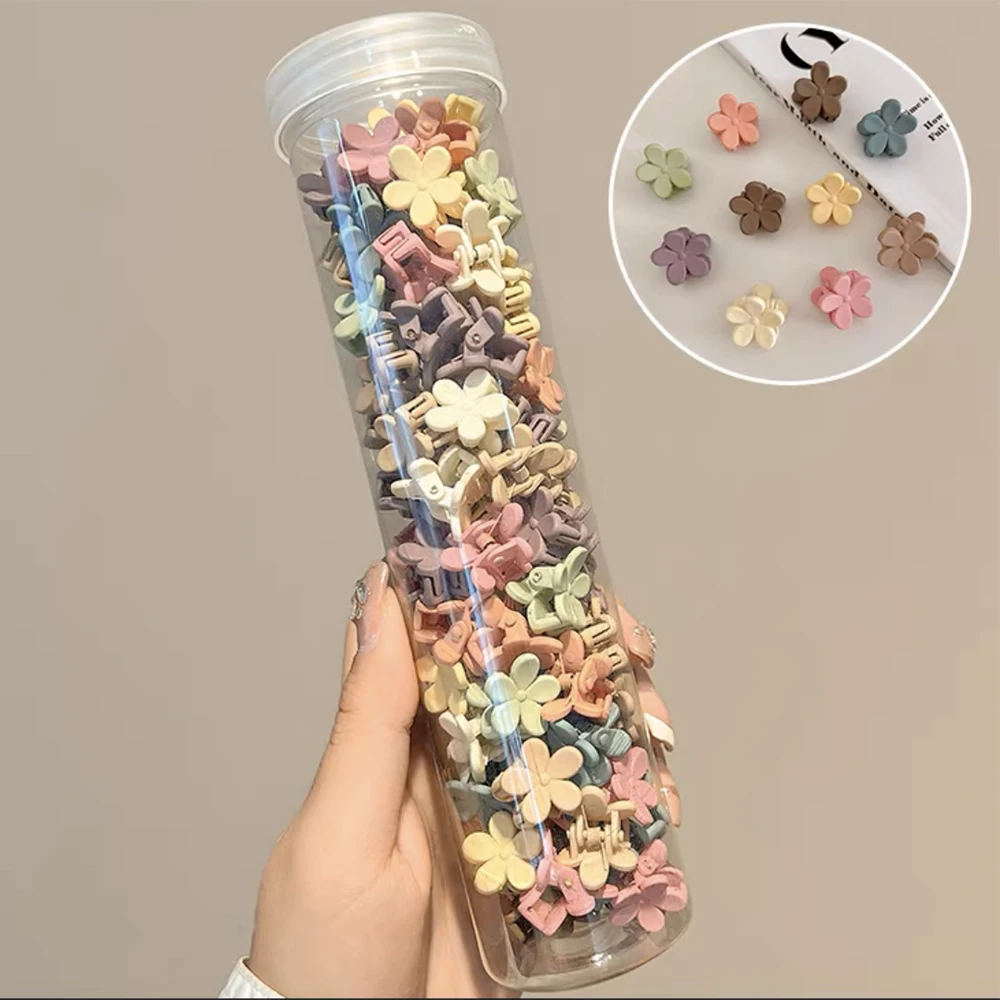 50 pçs/set bonito garras de cabelo tamanho pequeno mini grampos de cabelo para meninas coreano clipe lateral franja clipe feminino doce acessórios para o cabelo