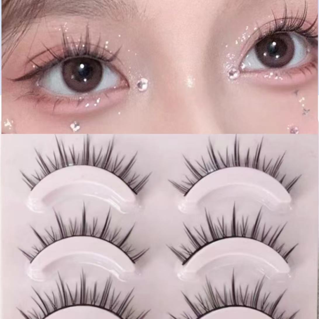 Miaojie novo mangá cílios 5 pares cílios naturais 19 estilos de cílios postiços falso cils anime cílios macios diariamente namoro cílios fazer