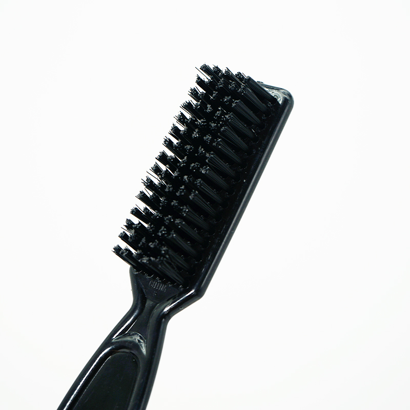 Black Small Beard Styling Brush Professional Shave Beard Brush Barber Vintage Oil Head Shape Carving Cleaning Brush