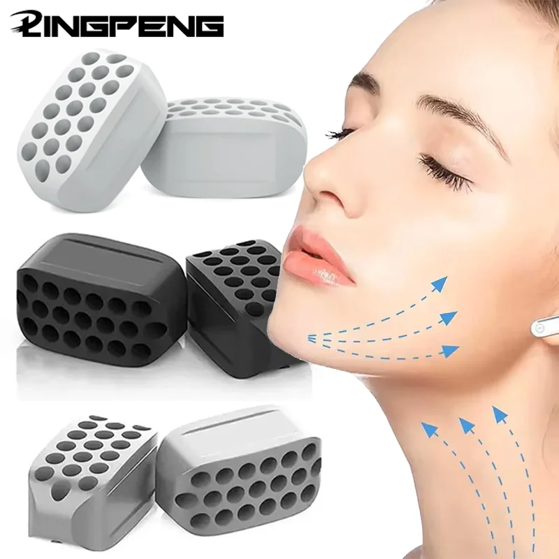 Silicone Jaw Exerciser Toner per il viso e Jawline Fitness Ball Neck tonificante Equipment strumento per la bellezza del viso esercitatore per doppio mento
