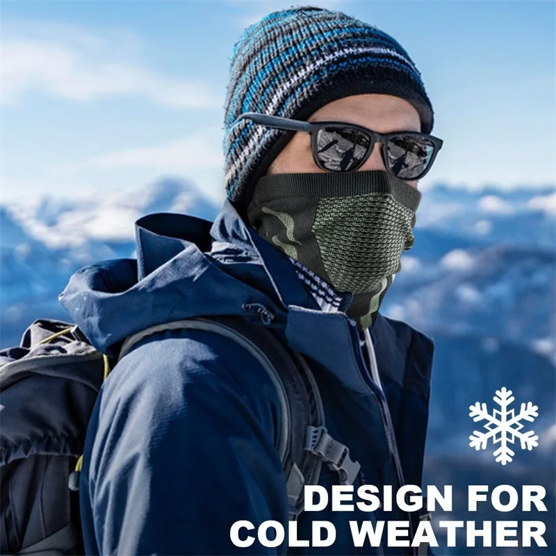 Colori inverno traspirante confortevole sciarpa termica lavorata a maglia volti copertura scaldacollo bicicletta ciclismo sci tubo sciarpa maschere da escursionismo