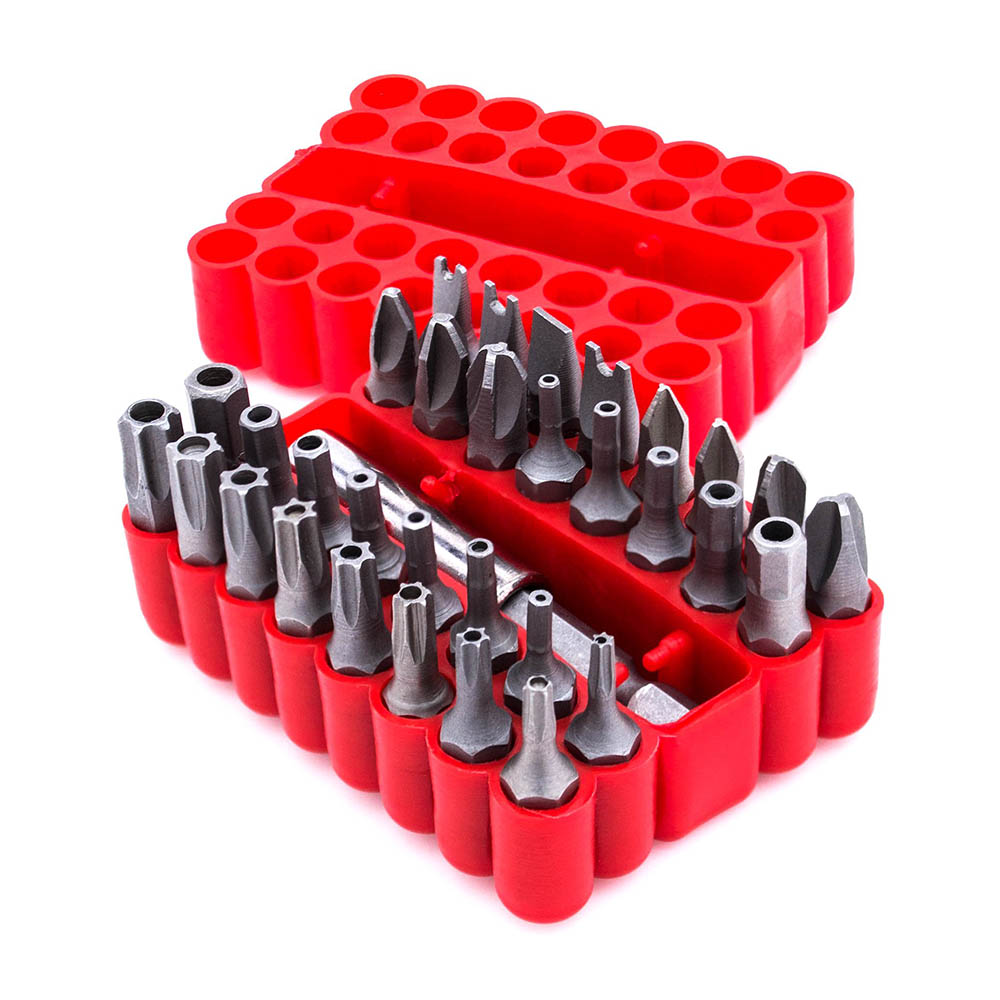 Conjunto de chave de fenda oca 33 em 1 com haste de extensão magnética phillips torx chave de fenda bits ferramenta de reparo manual para pequenos espaços diy
