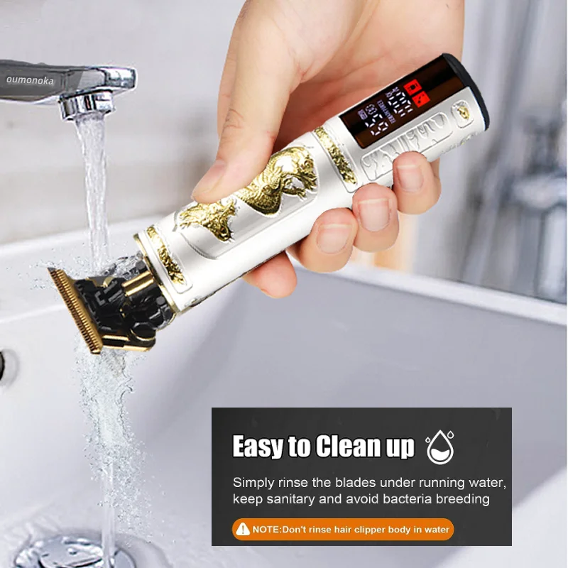 ใหม่ในเครื่องตัดผม Clipper สําหรับผู้ชายร้านตัดผม Trimmer สําหรับชายเครื่องตัดหญ้าเครื่องโกนหนวดไฟฟ้าตัดผม Beard Trimmer