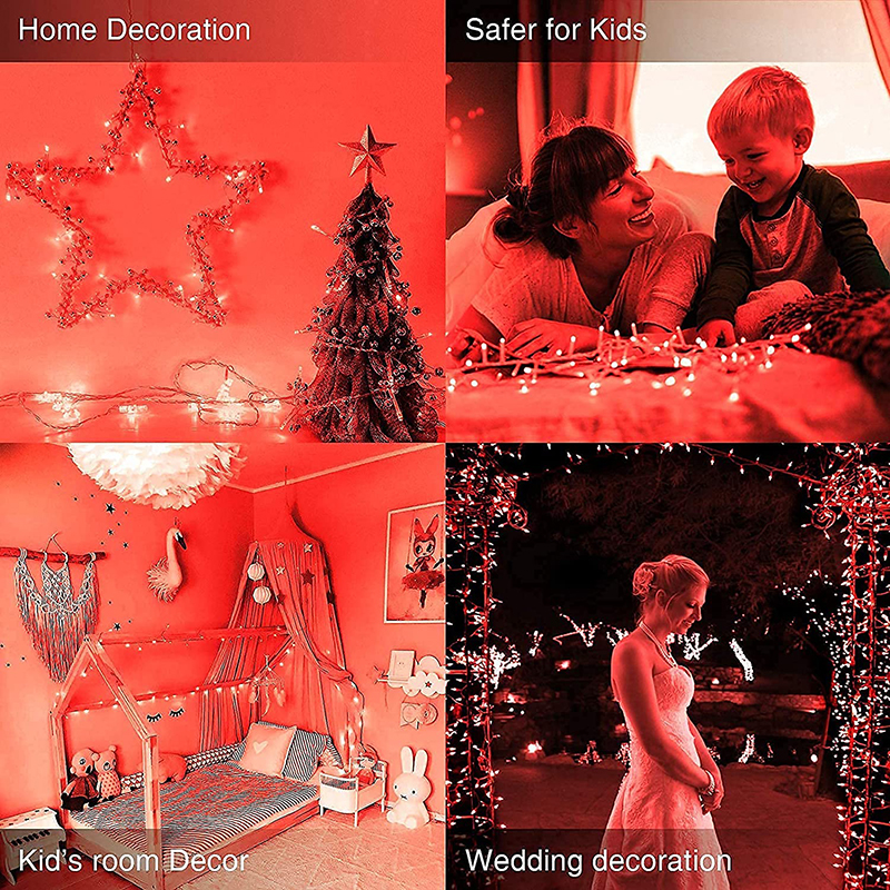 Guirnalda de luces Led, luz navideña impermeable para árbol, hogar, jardín, boda, fiesta, decoración de cadena al aire libre
