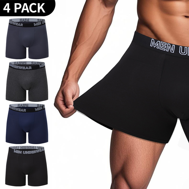 4/5/10 pçs moda masculina roupa interior longa casual boyshort juventude esportes shorts confortável respirável estiramento shorts roupa interior