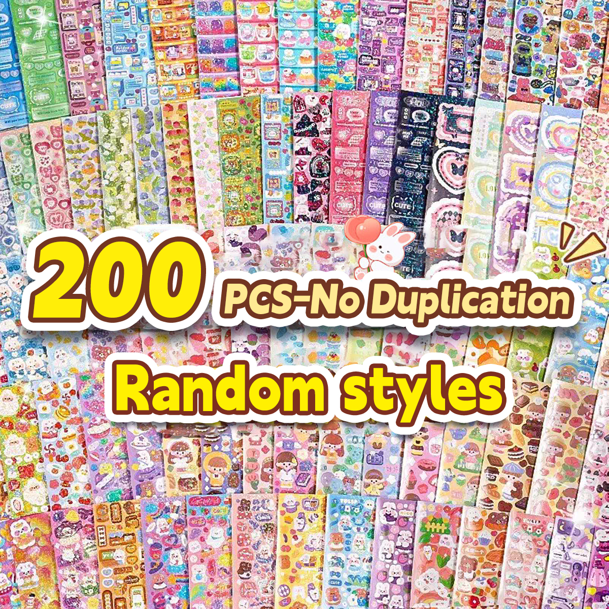 20-200 個かわいいステッカーグーカードかわいい漫画レーザーステッカー繰り返しなし日記子供 DIY 学校学生装飾文具