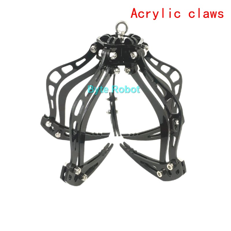Acrylic or Stainless Steel Claw Manipulator Drone Mantis Claws Hook Gripper Automatic Grasping Set for Robotic Arm or Drone Claw