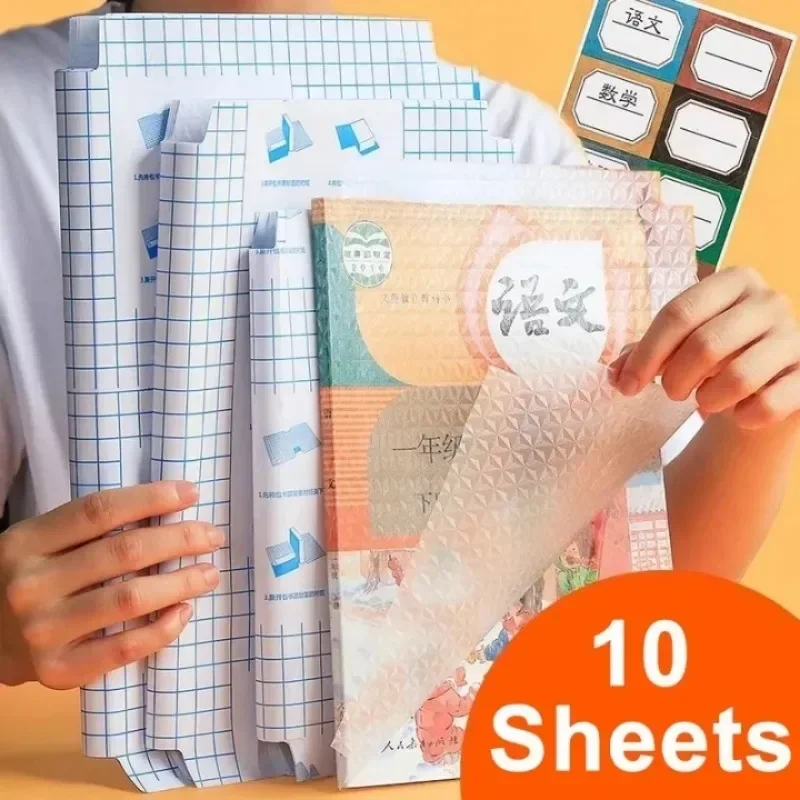 10 Sheets A4 Transparent Self Adhesive Book Cover Wrapper S/M/L Waterproof Book Wrap Paper Film Matte Clear Notebook Protector