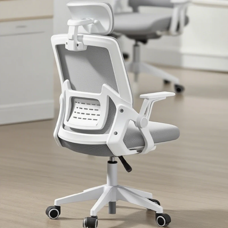 Ergonomic Office Chair Mesh Back Adjustable Headrest Swivel Desk Chair Flip - Up Arms Lumbar Bureaustoel Support Rolling Casters