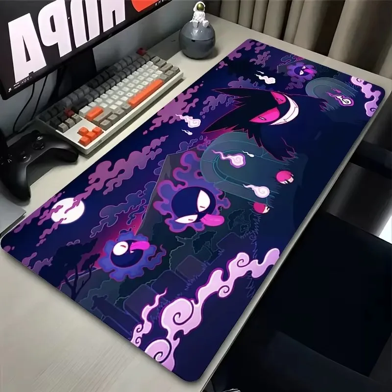 パープル日本アニメマウスパッド PC クール P-ポケモンゲーマーキャビネットキーボードラグ XXL G-gengar 拡張デスクマットラップトップかわいいマウスパッド