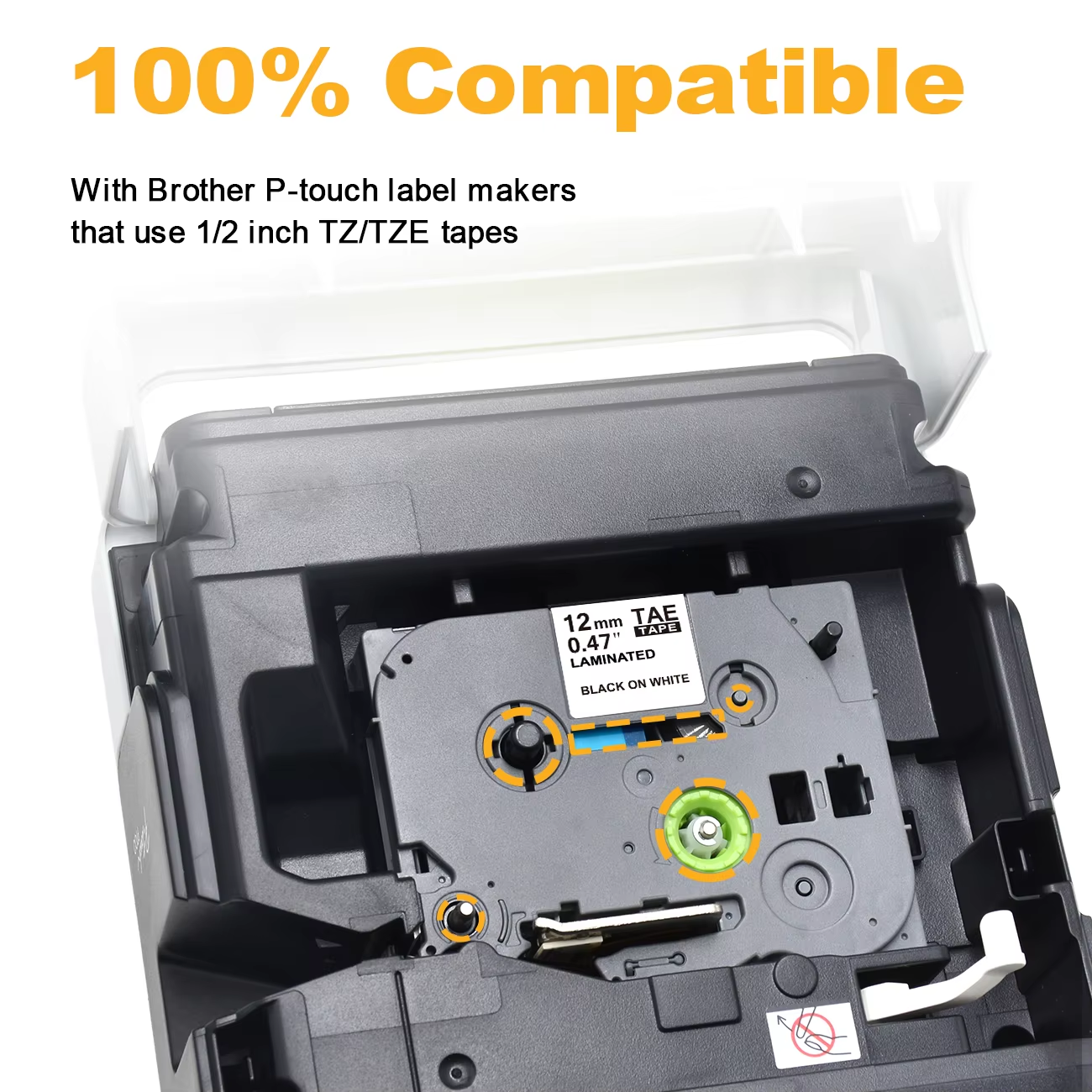 Fita de etiqueta tze 231 compatível com GL-100 PT-200 300 300B PT-1000 PT-1200 PT-1300 PT-P300BT