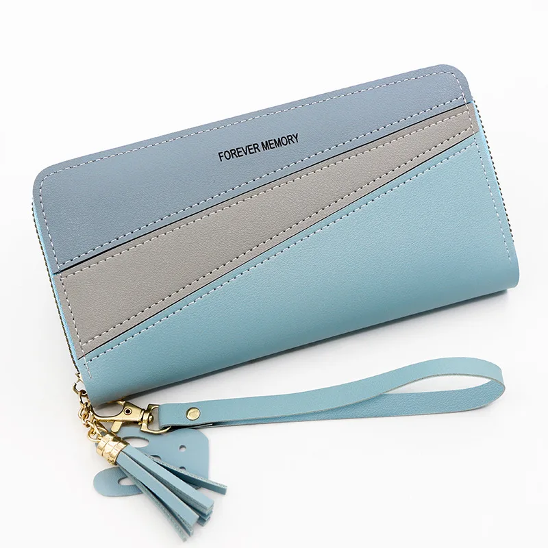 Nuevas carteras largas para mujer, cartera de mano multifuncional a la moda, tarjetero para mujer, monederos de cuero PU de lujo para mujer