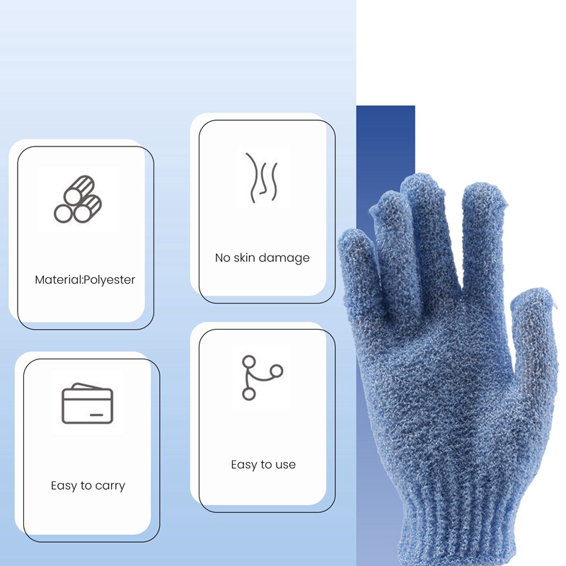 4 Paar Dusch-Badehandschuhe, Peeling, Waschen, Haut, Spa, Massage, Körperwäscher, Reiniger
