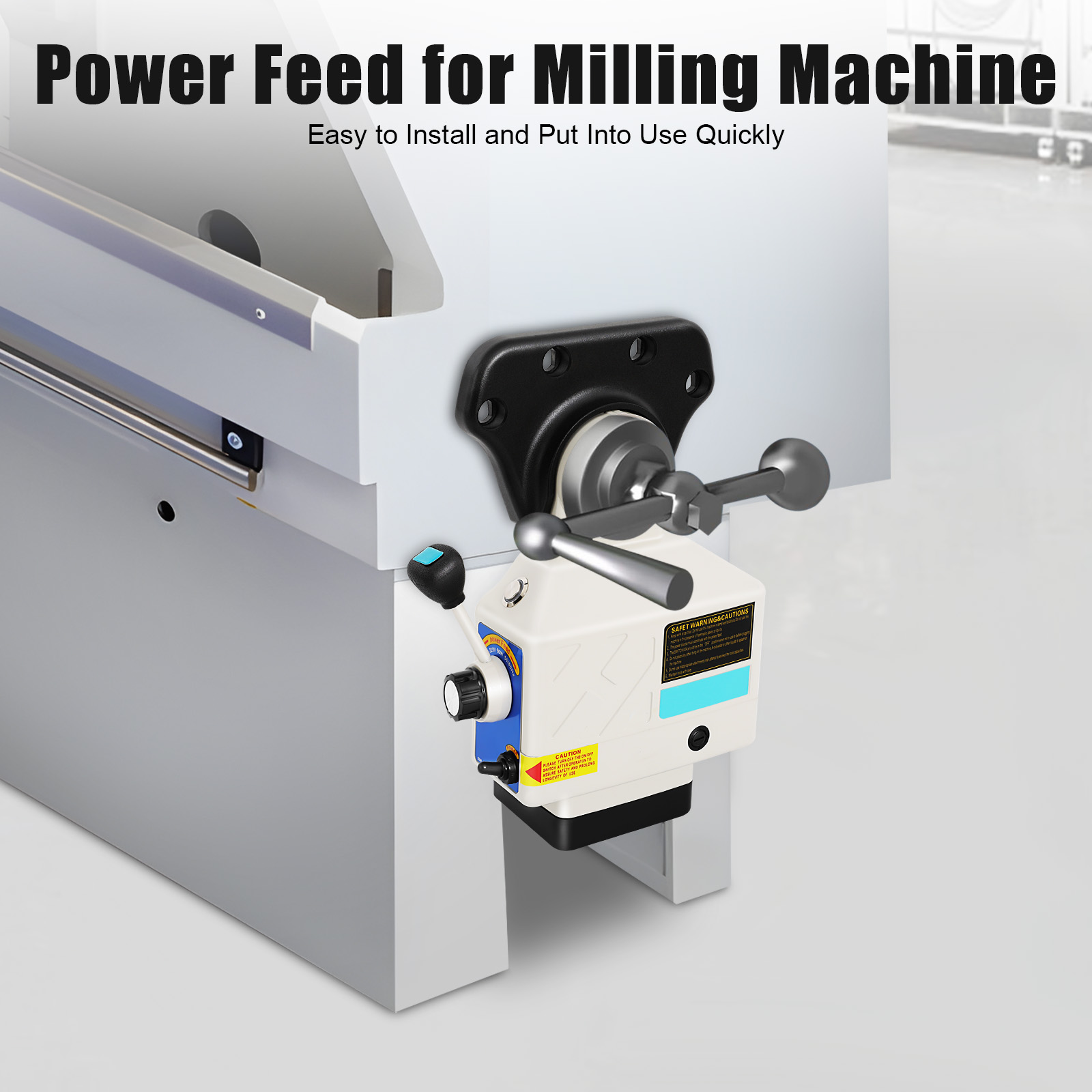 Power Feed For Milling Machine，220V Portable Adjustable Speed X-Axis Power Feed Drive Feed Kit，Positive And Negative Commutation