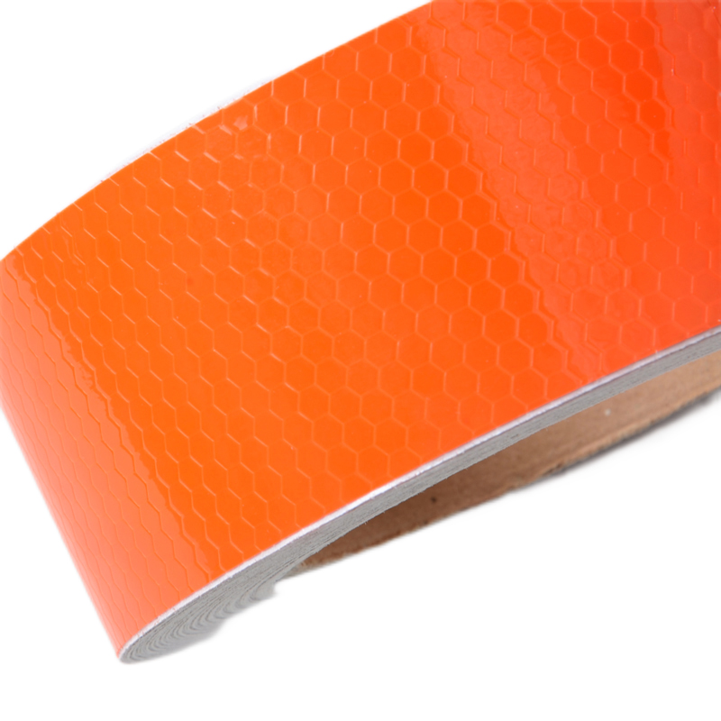 反射型安全テープ,オレンジ反射ステッカー,防水粘着フィルム,5cm x 5m