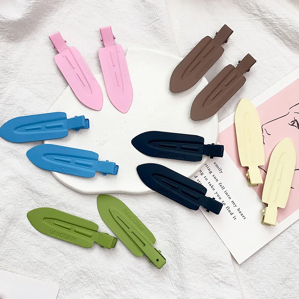 2 Cái/lốc Đồng Màu Matte Tóc Cột Tóc Kẹp Tóc Nữ Cô Gái Kẹp Tóc Ins Thời Trang Traceless Rửa Mặt Kẹp Mũ Đợi Đầu Đa Năng Thời Trang Hàn Quốc Phụ Kiện Tóc