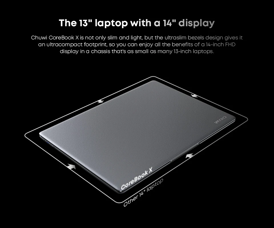Laptop CHUWI CoreBook X Gaming Intel Core i3-1215U 6 rdzeni 8 wątków 16 GB RAM 512 GB SSD 14 cali FHD Windows 11 NoteBook PC Wifi6