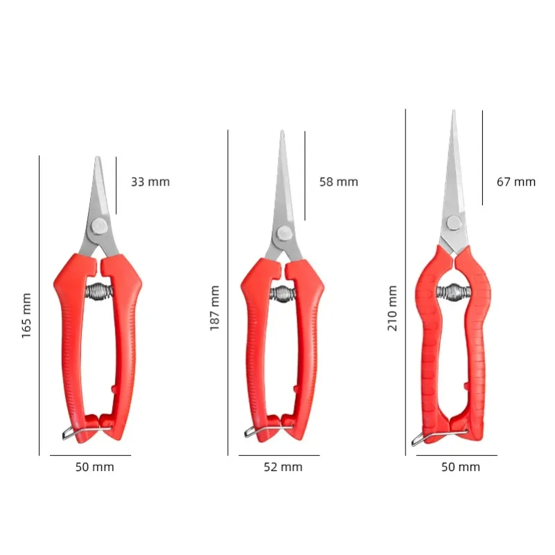 One-handed Sharp Blade Pruning Shears Branch Grass Garden Fruit Tree Trimming Scissors Knife Non-slip Handle Cutting Knife Tools