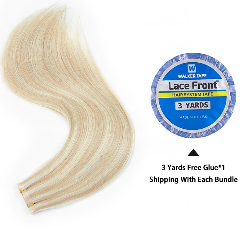 Lange platte inslag Onzichtbare tapebundels Menselijk haar PU Huidinslag Haarverlenging Geïnjecteerd Naadloos en geen lijmtape op haarinslag