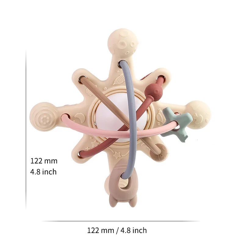 Rattle & Sensory Teether Bed Bell Silicone Montessori Ball Newborn Baby Toys Children's Kids Gift Development Games 0 36 Months