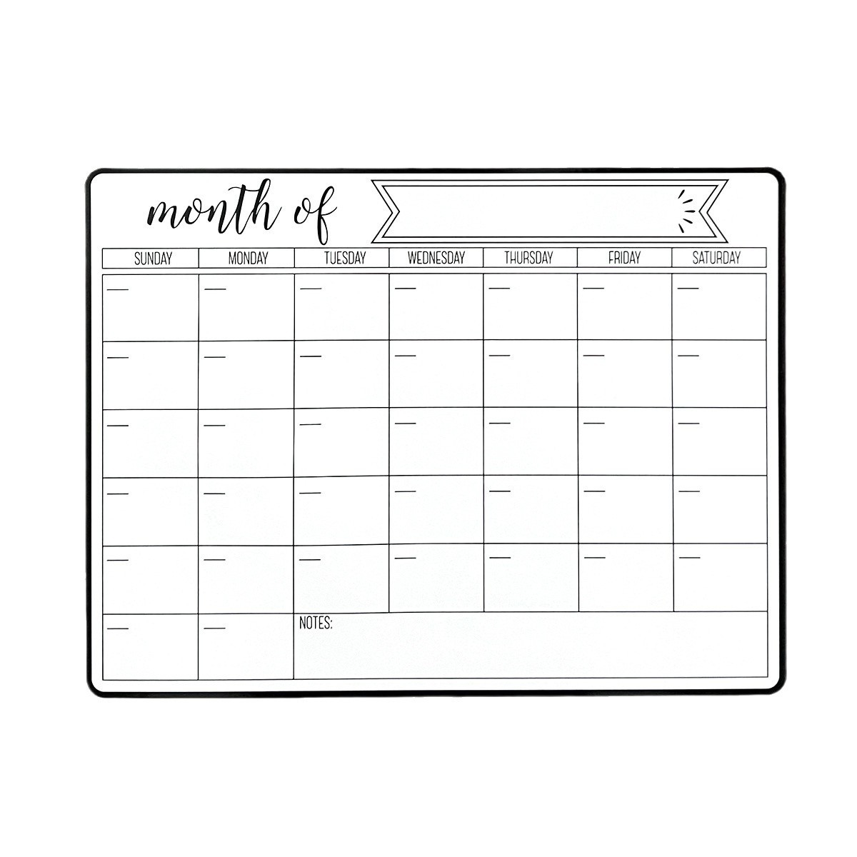 Magnetic Calendar Dry Erase Fridge Magnet Monthly for Refrigerator Starts Monday Organizes Schedules Whiteboard with Pens