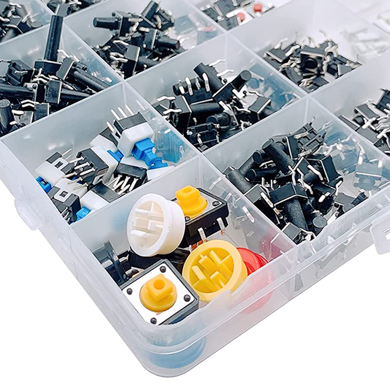 620 Uds. Interruptor de botón táctil de 32 valores SMD Micro interruptor táctil momentáneo Kit surtido para Control remoto de coche con caja